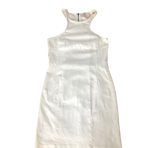 Lulu’s Bodycon Cream Mini Dress with cut out back SZ S - Picture 2 of 13